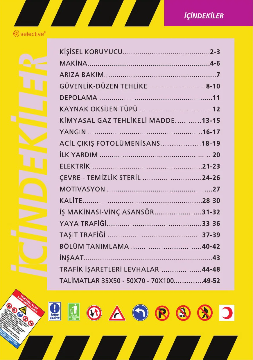 Selective Uyarı ve İşaret Levhaları Kataloğu kapağı